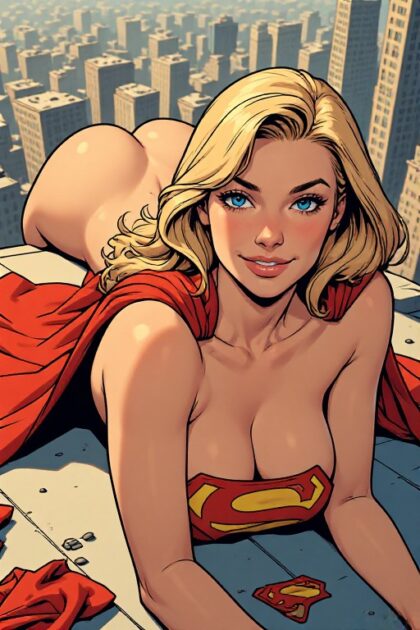 Supergirl Nude Rooftop NSFW1