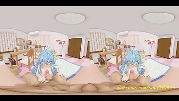 VR180 mmd Lamy nude BlowJob 3d hololive Hentai