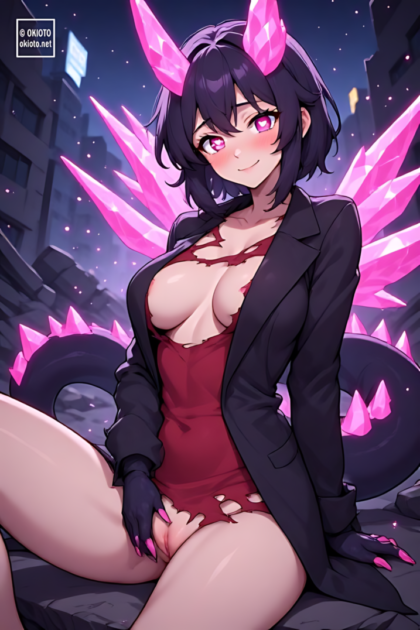 Kuroe Akaishi NSFW Kaiju Girl Caramelise HENTAIIX