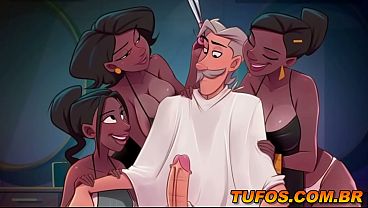 Barba, Cabelo e Lanchinho no Salão da Cleusa! As 4 Sacanas! Hentai Português no Xvideos BR