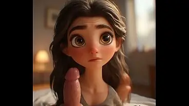 Cute 3D ai girl sucks your cock Very good voice over ai generated